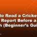 How to Read a Cricket Pitch Report Before a Match (Beginner’s Guide)