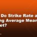 What Do Strike Rate and Batting Average Mean in Cricket?